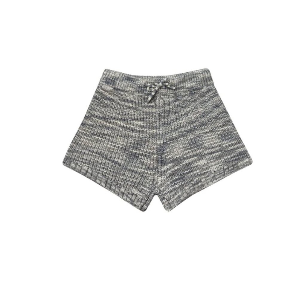 NWT Rylee + Cru Knit Shorts Girls Size 10-12 Y Heather Slate Elastic Waist
